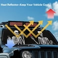 thumbnail image 4 of Uorisanigo Windshield Sun Shade, Funny Skull Car Sunshade for Jeep Wrangler JL JLU 2018-2024 Rubicon Sahara 2 Door & 4 Door & Gladiator JT, Sun Visor Shade Keep Vehicle Cool, 4 of 7