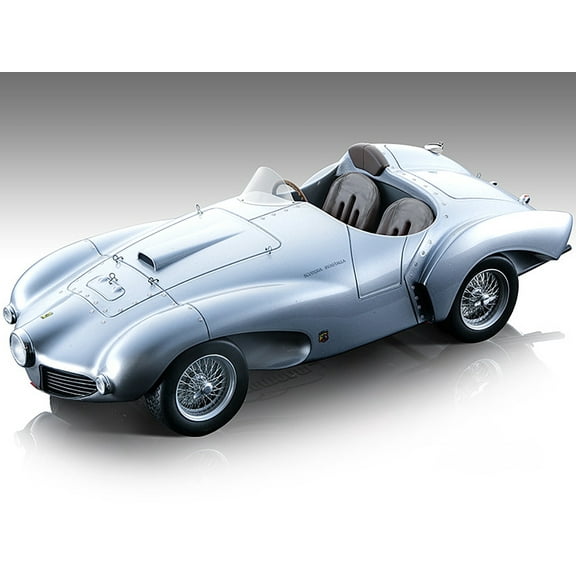 1953 Ferrari 166MM Abarth Silver Metallic "Press Version" "Mythos Series" Limited Edition to 90 pcs 1/18 Model Car by Tecnomodel