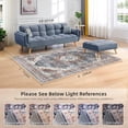 thumbnail image 2 of Boho Vintage Round Rug ft- Faux Wool Dreely Washable Area Rug Small Distressed Throw Rugs Floor Carpet for Door Mat Entryway Bedrooms Laundry (Round - ; Diameter Border ), 2 of 7