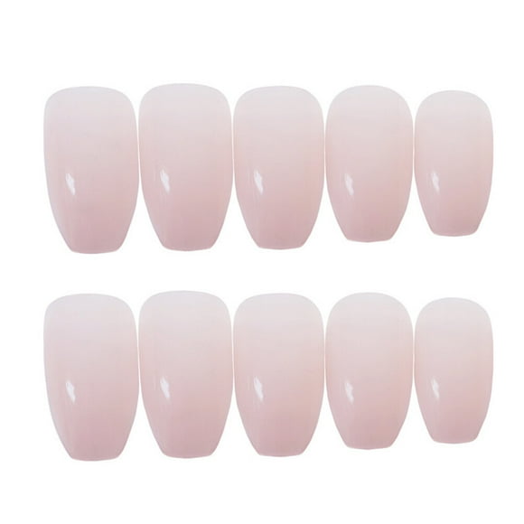 24pcs Attractive Color Fake Nails False Nails Stickers Artificial Nail Tip Fingernails Body Adornment for Women Girls (Pink)