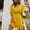 Yellow, variant on Eashery Dresses for Women Elegant New Fashion Plus Size Dress Womens Dresses Midi Yellow X-Large
