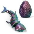 thumbnail image 2 of Steadline 3D Printed Shark Model with Movable Joints Realistic Detailed Design Includes Teeth and Egg for Display Collection Educational Gift Idea for Life Enthusiasts and Desktop Decoration, 2 of 5