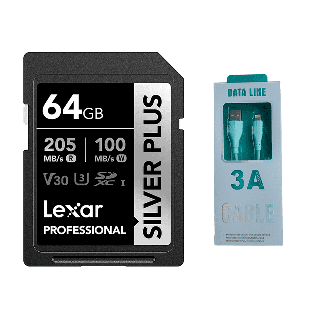 Lexar® Profesional SILVER PLUS SDXC UHS-I tarjeta de memoria 64gb con regalito