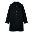 thumbnail image 4 of YAYUBA Womens Wool Blend Coat Single Long Trench Coat Elegant Overcoat Long Sleeve Outerwear with Pockets, 4 of 4