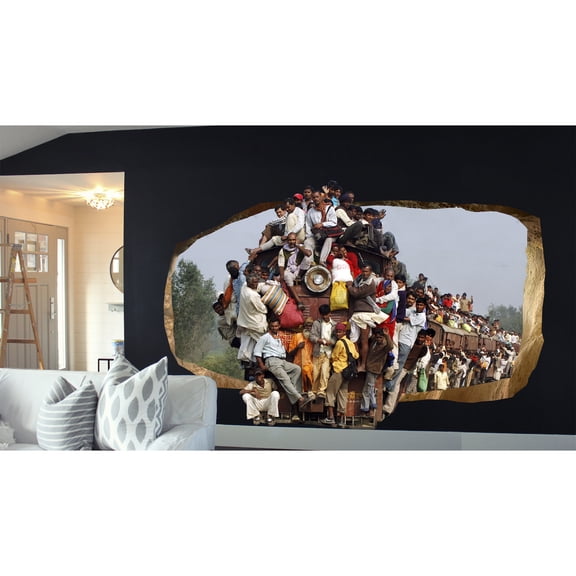 Startonight 3D Mural Wall Art Photo Decor My Wife Relatives Visiting Us Amazing Dual View Surprise Wall Mural Wallpaper Bedroom Funny Large 47.24 ‘’ By 86.61 ‘’