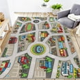 thumbnail image 1 of Oliegs Boxbollen Children's Carpet Theme Traffic Route Interesting And Of Living Room And Children's Room Soft Side Educational Route Pattern City Game Carpet Walking, 1 of 3