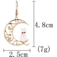thumbnail image 3 of Boucles d'Oreilles Lune Chat Mignon Cadeau Bijoux Fille, 3 of 4
