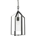thumbnail image 6 of Vertex Collection One-Light Matte Black Clear Glass Contemporary Foyer Light, 6 of 16