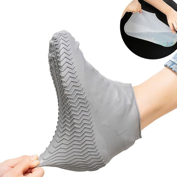Funda impermeable de silicona reutilizable para zapatos contra la lluvia, antideslizante