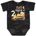 thumbnail image 3 of Inktastic Two and Digging It Bulldozer 2nd Birthday Boys or Girls Baby Bodysuit, 3 of 5