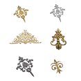 thumbnail image 4 of Qarigey Accesorio para la cabeza, 2 uds., coronas, cuentas de filigrana, colgante de adorno decorativo DIY, pieza de vestir que combina con todo, Navidad Accesorios de disfraces Dorado B283 Qarigey AP016597-04, 4 of 6