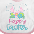thumbnail image 4 of Inktastic Happy Easter with Bunny Ears and Flowers Boys or Girls Baby Bib, 4 of 4