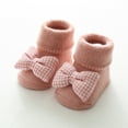 thumbnail image 3 of S LUKKC LUKKC Baby Cozy Fleece Booties, Boys Girls House Stay-on Slippers Fluffy Sock Booties Non-Slip Ankle Crew Socks with Grips Infant Winter Ankle Boots Toddler First Walker Crib Warm Shoes, 3 of 3