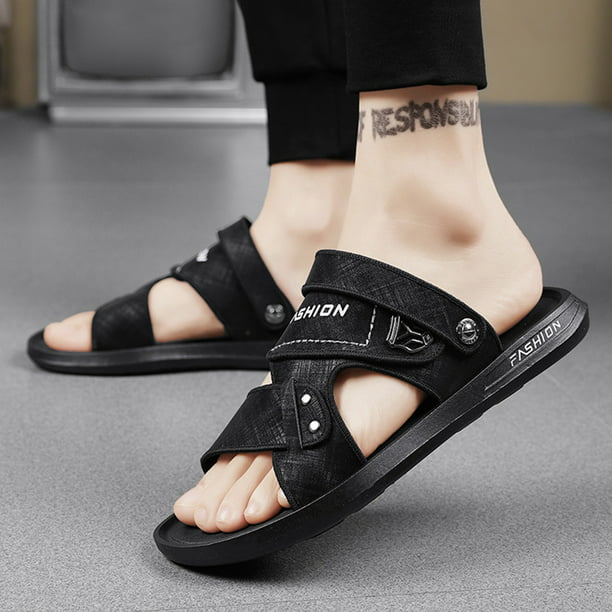 Aayomet Men's Outdoor Casual Sandals Men Shoes Flat Sandals Dual Use ...