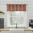 thumbnail image 7 of Mainstays Solid Semi Sheer Curtain Tier Pair and Valance Set, 3 Piece Ready Made Kitchen Curtains, Terracotta, 54" W x 36" L, 7 of 7