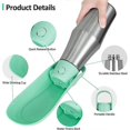 thumbnail image 4 of Portable Dog Water Bottle -Green 27Oz, 4 of 5