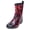 Red, variant on Women's Rain Boots Mid Calf Fashion Outdoor Waterproof Garden Shoes Colorful Printed Non Slip Rainshoes