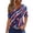 Z001-Blue, variant on Women's American Flag Golf Shirts 4th of July Short Sleeve Performance Moisture Wicking Quick Dry USA Patriotic Polo Shirt