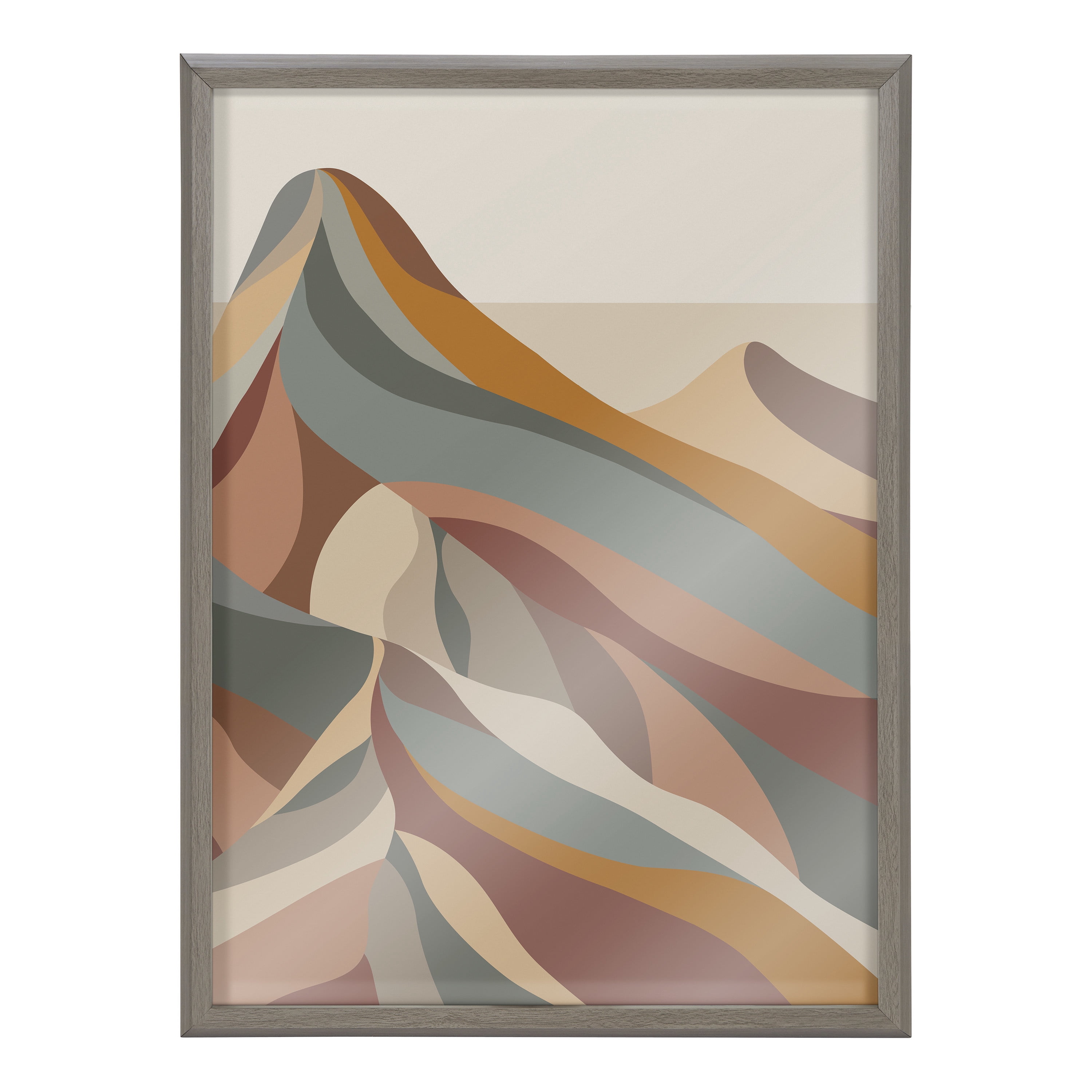 Blake Mid-Century Modern Mountains 1b 18 in x 24 in Framed Painting Art Prints, by Kate and Laurel
