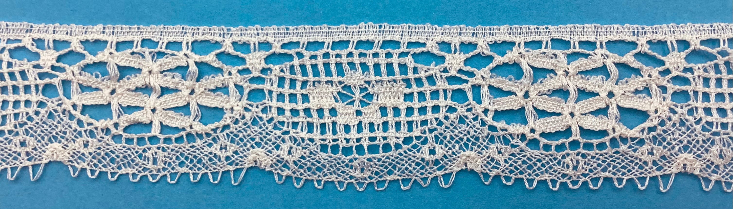 Natural Vintage 1-1/8" 100% Cotton Lever Lace