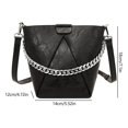 thumbnail image 4 of Bolso de hombro compuesto de cuero PU Cadena de metal transpirable para mujer para el ocio diario, 4 of 8