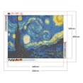 thumbnail image 5 of Cuadros Decorativos 5D bricolaje taladro redondo completo diamante pintura noche estrellada Kit hogar decoración arte artesanía Wdftyju de costura negro 4 estilos, 5 of 5