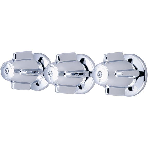 Central Brass 0850 Triple Handle Valve Trim Only - Chrome