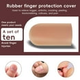 thumbnail image 4 of LShunze Gel Finger Cots for Thumbs, 10 Pcs Silicone Finger Caps, Rubber Finger Protector Covers for Trigger, Arthritis, Cracking, Peeling, 4 of 8