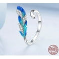 thumbnail image 2 of Anillo de plata 925 ajustable con ala multicolor, 2 of 3