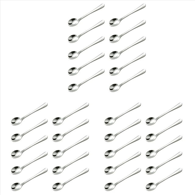 30 Cucharas Pequeñas de Acero Inoxidable para Frascos de , Tamaño Mini de 2,87 Pulgadas, Lindas Cucharas Pequeñas de Acero Inoxidable para Condimentos