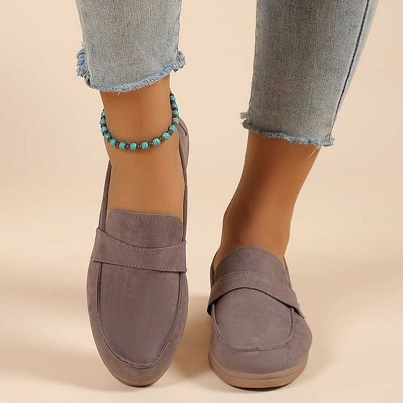 Cameland Woman's Fashion Casual Comfortable Round Toe Low Heels Shoes Solid Color Shoes