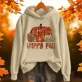 thumbnail image 2 of Halloween Pumpkin Graphic Hoodie for Women Long Sleeve Hoodie Soft Fall Loose Festival Pullover Sweatshirt 2026, 2 of 4