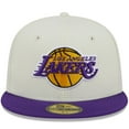 thumbnail image 2 of Men's New Era x Staple  Cream/Purple Los Angeles Lakers NBA x Staple Two-Tone 59FIFTY Fitted Hat, 2 of 6