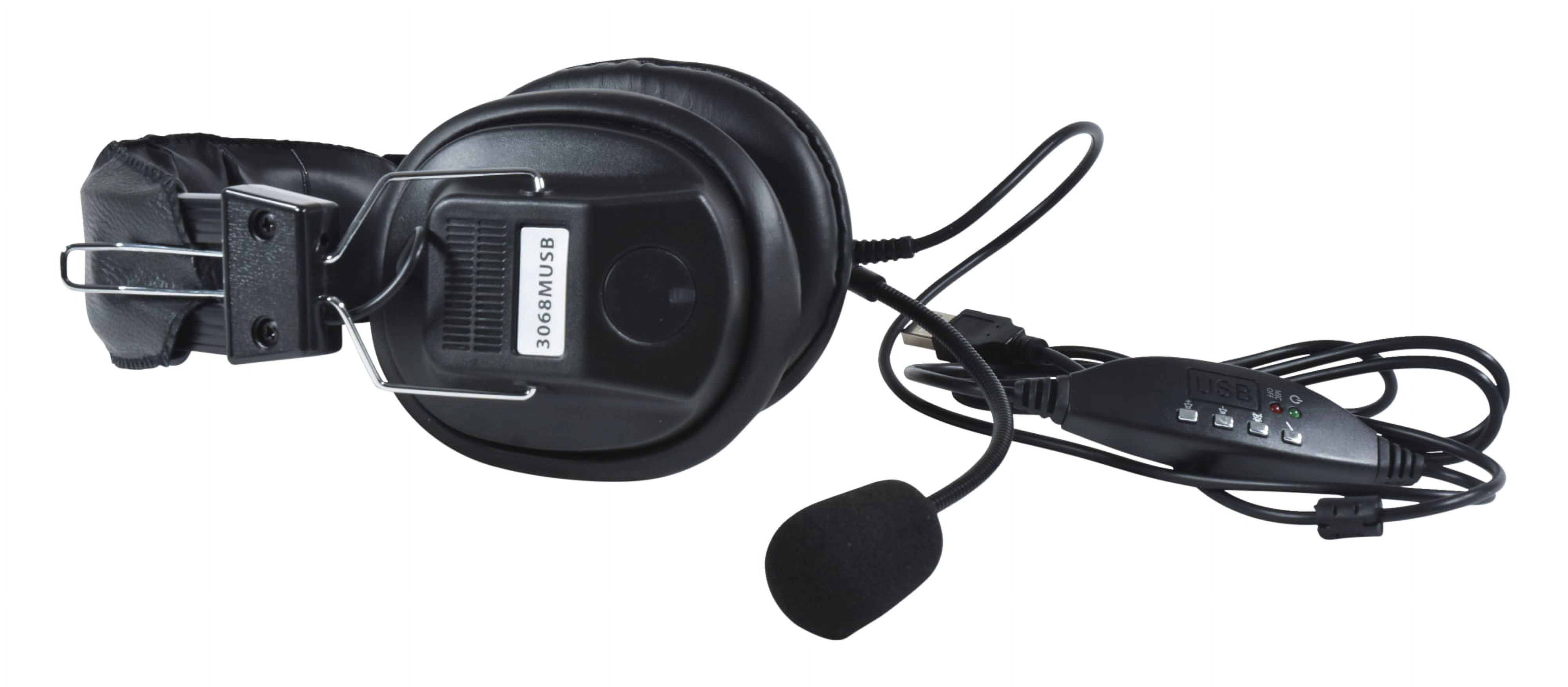 Califone 3068MUSB Over-Ear Stereo Headset with Gooseneck