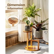 Bamworld 3 Tier Plant Stand Indoor For Multiple Plants, Corner Flower Shelf Plant Holder Display Rack Shelving for Patio Garden Balcony Bedroom Living Room