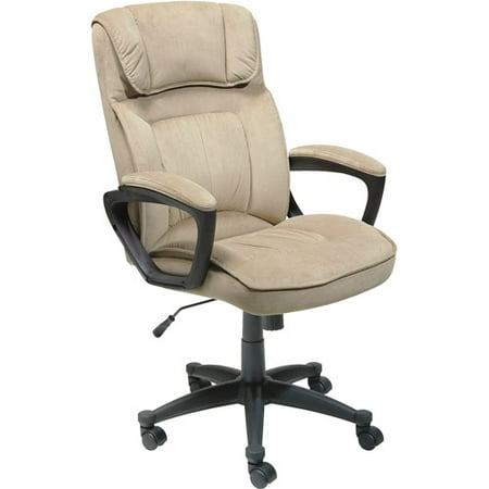 Serta Executive Microfiber Office Chair Light Beige Walmart Com