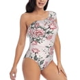 thumbnail image 3 of Honeii Rose Flowers for women's one-piece swimsuit featuring a chic one-shoulder design experience elegance and style in the water-X-Large, 3 of 6