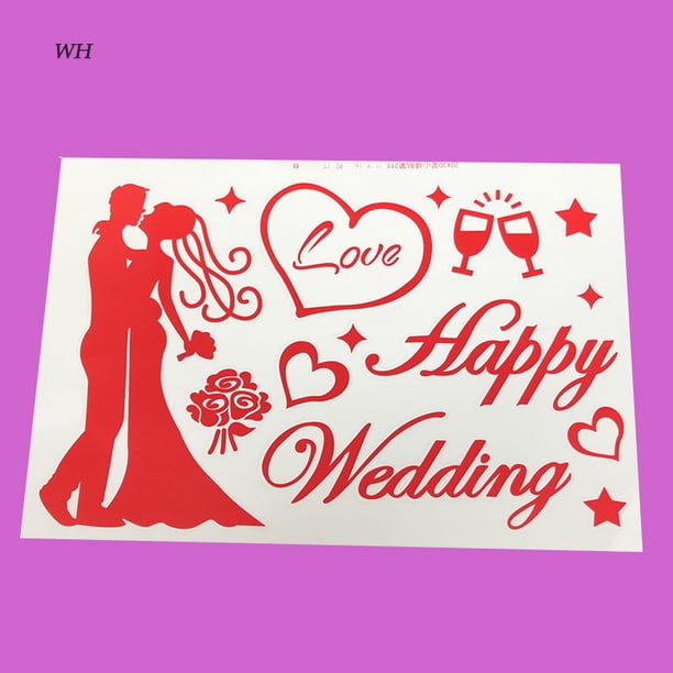 Pegatina de bola de onda para el día de la madre, día del padre, pegatina de globo de amor, pegatina de bola de boda, decoración de boda
