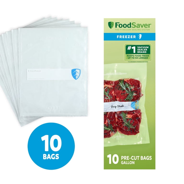FoodSaver Gallon Vacuum Seal Bags, 10 Count Pre-Cut photo 1
