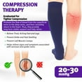 thumbnail image 5 of MDR Compression Socks Medical Knee High for Men & Women 20-30 mmHg 1 Pair Made in USA (13-15, Navy), 5 of 7