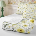 thumbnail image 4 of Manfei Cottagecore Blossom Quilt King 3 Pieces,Vintage Flowers Leaves King Coverlet Set,1 Bedspread and 2 Pillowcases, 4 of 7
