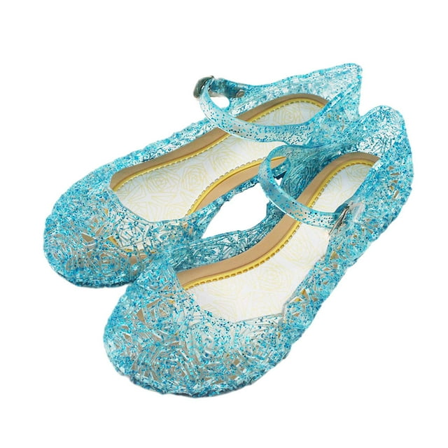 CRAFTHROU 1 Pair Toddler Jellies Fashion Design PVC Durable for Daily -blue