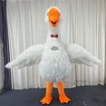 thumbnail image 2 of Disfraz de mascota cisne blanco inflable, traje de ganso peludo para adulto para escenario de entretenimiento, vestido de cosplay de animal de cuerpo completo, 2 of 4