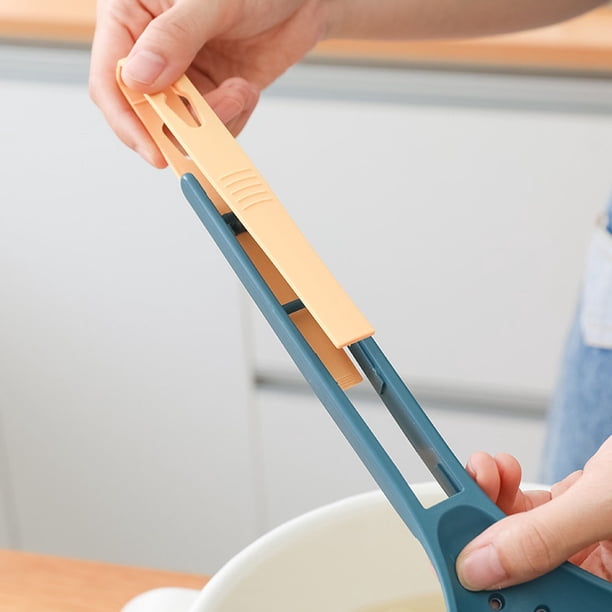 Cuchara de cocina 2 en 1 colador cuchara mango colador herramienta de cocina (azul) JShteea Libre de BPA