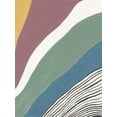 thumbnail image 2 of Nai, Danhui 25x32 Black Ornate Wood Framed with Double Matting Museum Art Print Titled - Colorful Retro Abstract IV, 2 of 4