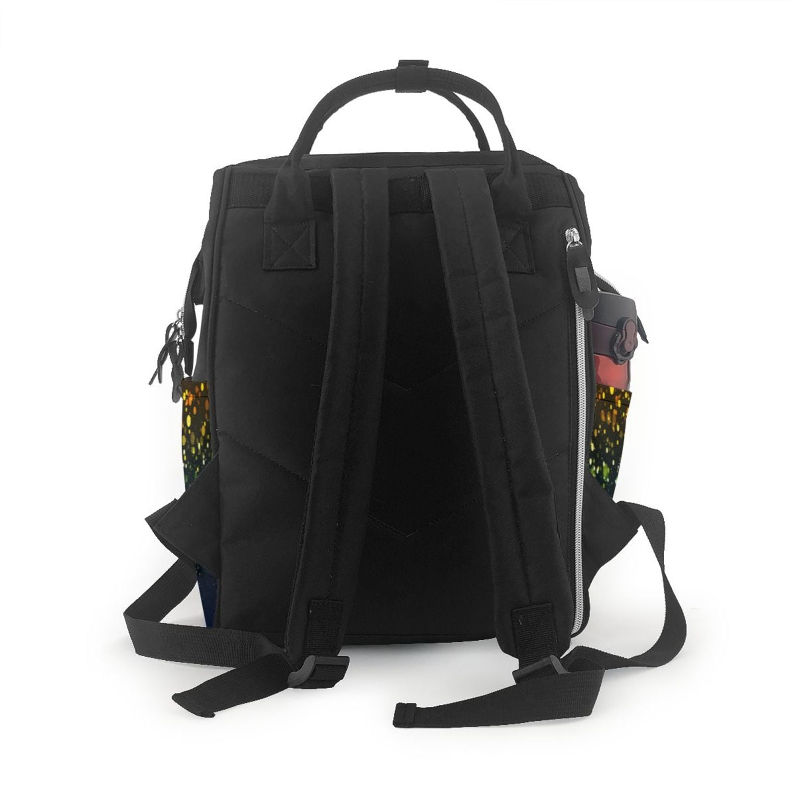 Fuzoiu Luxury golden sparkle Print Diaper Bag Backpack,Baby Essentials Travel Tote,Multi function Waterproof Diaper Bag, Travel Essentials Baby Bag - Unisex