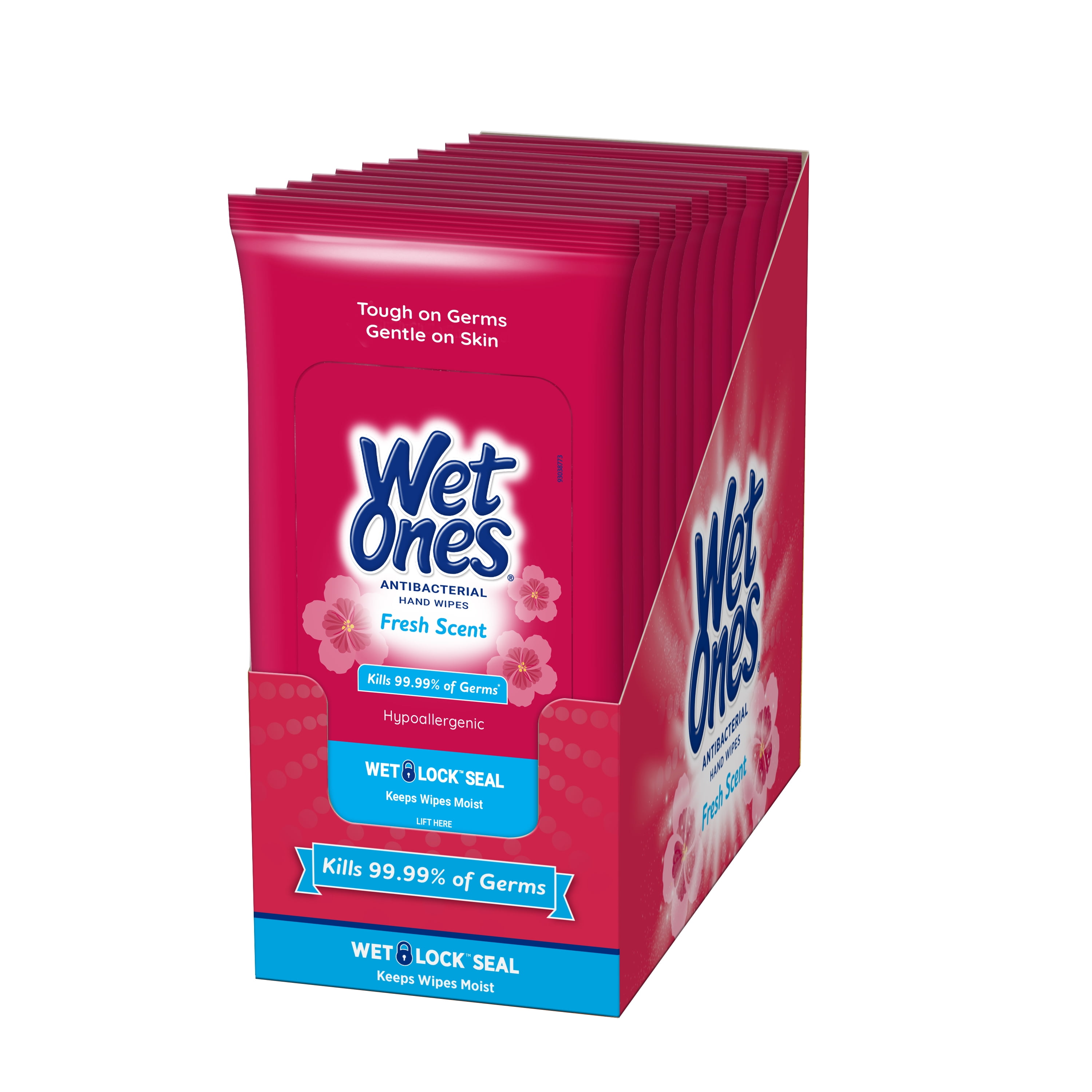 Wet Ones Gentle Antibacterial Hand Wipes for Sensitive Skin Fresh Scent Travel Pack 20 ct. 10 pack Walmart