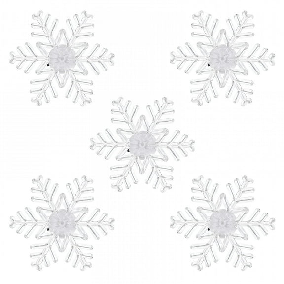 HIBIBUD 5Pcs Snowflake Led Window Lights for Christmas Decoration Christmas Window Decorations Snowflake Lights