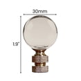 thumbnail image 4 of Smooth Ball Lamp Finial Crystal Amber Glass, 30mm, 4 of 4