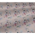 thumbnail image 5 of oneOone Viscose Jersey Pale Pink Fabric Florals Craft Projects Decor Fabric Printed By The Yard 60 Inch Wide-T2B, 5 of 5